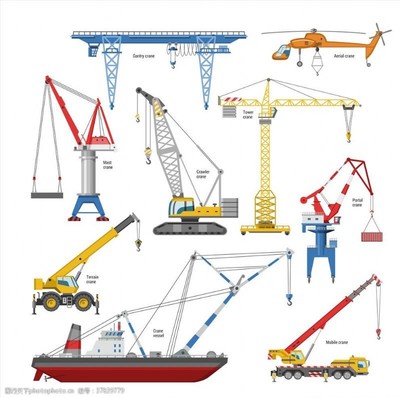 卡通吊车与起重机 童趣与力量的完美融合